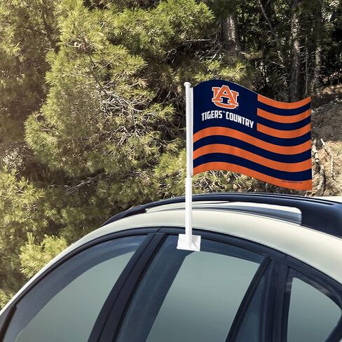 Rico Industries NCAA Auburn Tigers Country Double Sided Double Sided Car Flag - 16" x 19" - Strong Pole That Hooks onto Car/Truck/Automobile in Saudi Arabia