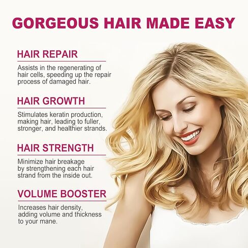 فيتامينات متعددة للنساء والشعر والبشرة والأظافر مع 5000 ميكروجرام من البيوتين والكولاجين والكيراتين وحمض الهيالورونيك وفيتامين A وB المركب وC وD وE والزنك | مكمل فيتامينات خالي من السكر، عدد 120 in Kuwait