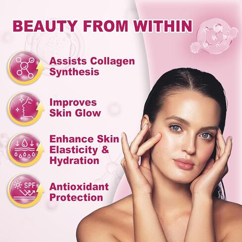 فيتامينات متعددة للنساء والشعر والبشرة والأظافر مع 5000 ميكروجرام من البيوتين والكولاجين والكيراتين وحمض الهيالورونيك وفيتامين A وB المركب وC وD وE والزنك | مكمل فيتامينات خالي من السكر، عدد 120 in Kuwait