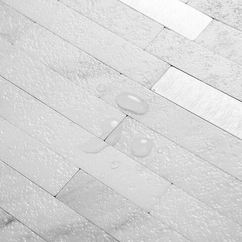 AULIGET 2 Sheets Faux Stone Peel and Stick Backsplash, Sandstone with Champagne Gold PVC Wall Tiles Stick on Backsplash for Kitchen in Kuwait