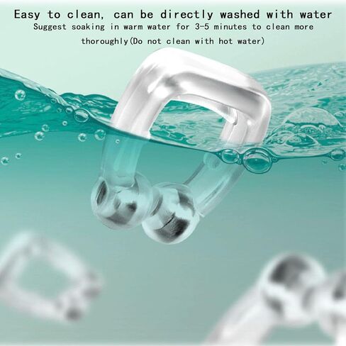 حل الشخير، جهاز مضاد للشخير - مشبك أنف مغناطيسي من السيليكون مضاد للشخير، حل بسيط للشخير، تخفيف الشخير، إيقاف الشخير عند الذكور والإناث (8 عبوات) in Kuwait