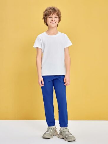 Haloumoning Boys Lightweight Sweatpants Quick Dry Traning Track Pants Joggers for Kids with Pockets 5-14 Yeras in Saudi Arabia