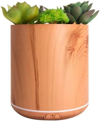 Cute Potted Succulent Essential Oil Diffuser 400 mL Humidifier Ultrasonic Aromatherapy Diffuser Colorful LED Lights, 3in1, Auto Shut-Off (Dark-YK) in Saudi Arabia