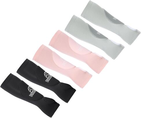 PATIKIL Volleyball Arm Sleeves, 6 Pcs Passing Forearm Sleeves with Protection Pads Thumbhole Arm Guards for Youth Men Women, 3 Multicolor in Saudi Arabia