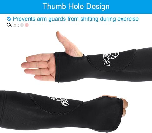 PATIKIL Volleyball Arm Sleeves, 6 Pcs Passing Forearm Sleeves with Protection Pads Thumbhole Arm Guards for Youth Men Women, 3 Multicolor in Saudi Arabia