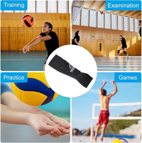 PATIKIL Volleyball Arm Sleeves, 6 Pcs Passing Forearm Sleeves with Protection Pads Thumbhole Arm Guards for Youth Men Women, 3 Multicolor in Saudi Arabia