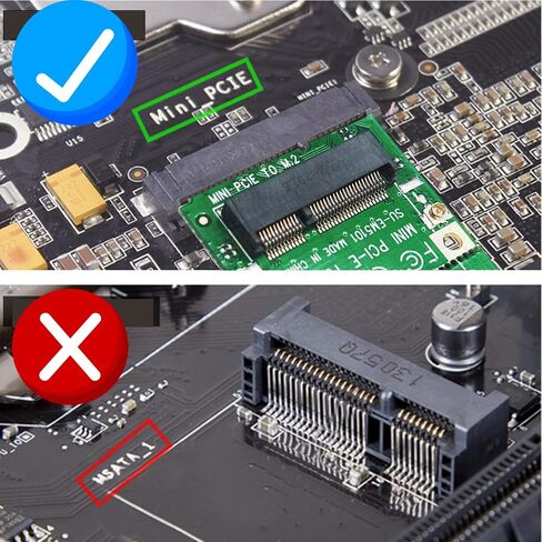 محول GLOTRENDS Mini PCIe إلى PCIe X1 لوحدة WiFi PCIe صغيرة عالية النصف، يتضمن هوائي 3.5 dBi SMA in Kuwait
