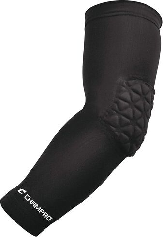 CHAMPRO Tri-Flex Compression Arm Sleeve with Elbow Padding, Medium, Black in Saudi Arabia