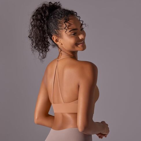 ABOCIW Women Sports Bra Padded Cross Back Low Medium Impact Yoga Bra Workout Crop Tank Top in Kuwait