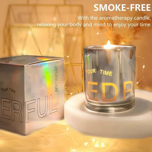 Scented Candle Jar Rose Flower Sea - Soy Candles Non Toxic Candles Made with Natural Essential Oils Long Lasting Burning- Aromatherapy Candle Cup for Home Fragrance Meditation Yoga Gift for Men Women in Saudi Arabia