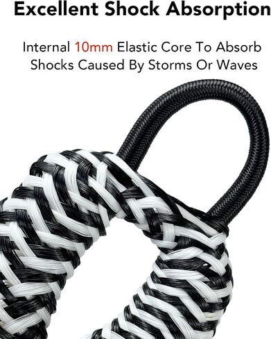 7FT Stretch to 14FT Boat Beach Anchor Rope Bungee Lines for Beach Anchor, PWC, Pontoon, Canoe,Jet Ski Or Seadoo, PWC Accessories, Shallow Water Anchor Pole 1-Pack (Grey) in Saudi Arabia