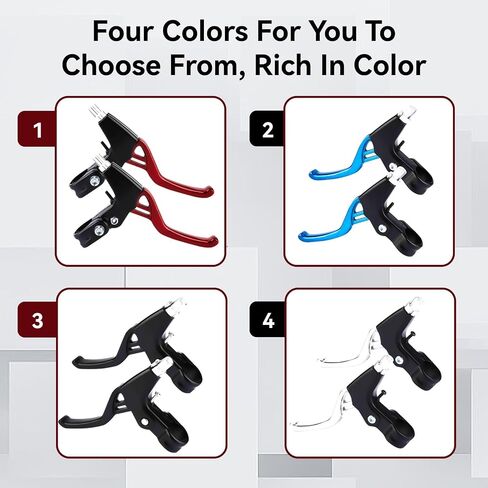 1 Pair Bike Brake Levers, Universal Aluminum Alloy Bicycle Handle Mountain Road Bike Brake Lever V-Brake Handlebar for Most Bicycle, MTB, BMX, Road Bike, 2.2cm Diameter(Blue) in Kuwait