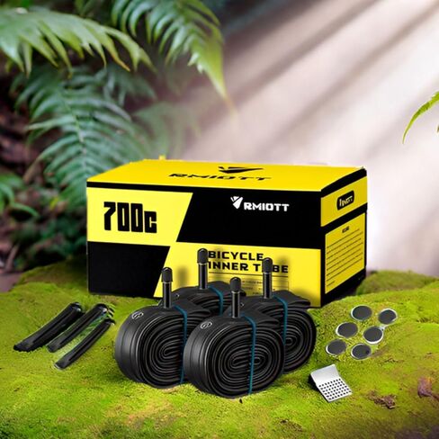 4 Pack Road Bike Tubes 700 x 23c 24c 25c 28c 30c 32c 35c 37c 38c 40c 42c 43c, 700c Bike Tire Tube (Presta/Schrader Valve) in Kuwait