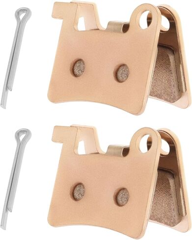 eMagTech 4Pcs MT600 Bicycle Brake Pads Electric Bicycle Brake Pads Sintered Metal Brake Pads Compatible with DYISLAND LD-200PLUS/LD4X-600 for Mountain Bike, Gold in Saudi Arabia