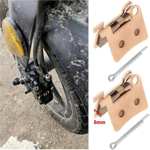 eMagTech 4Pcs MT600 Bicycle Brake Pads Electric Bicycle Brake Pads Sintered Metal Brake Pads Compatible with DYISLAND LD-200PLUS/LD4X-600 for Mountain Bike, Gold in Saudi Arabia