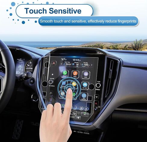 2018-2023 2024 Tiguan Screen Protector for Tiguan (SE/SE R-Line Black/SEL/SEL R-Line) 8-inch Touch Screen, 9H Hardness Tempered Glass 2024 2023 Tiguan Accessories HD Tempered Protective Film 8" in Kuwait