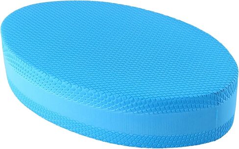 QWORK Stability Trainer Pad - Blue Foam Balance Exercise Cushion for Therapy, Yoga, Pilates, and Fitness - Non-Slip, Water-Resistant, Supports Ankle Stability, Relieves Knee and Elbow Pain in Saudi Arabia