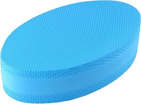 QWORK Stability Trainer Pad - Blue Foam Balance Exercise Cushion for Therapy, Yoga, Pilates, and Fitness - Non-Slip, Water-Resistant, Supports Ankle Stability, Relieves Knee and Elbow Pain in Saudi Arabia