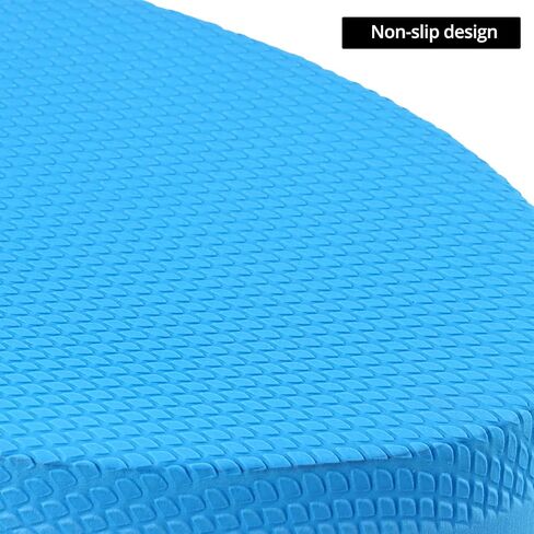 QWORK Stability Trainer Pad - Blue Foam Balance Exercise Cushion for Therapy, Yoga, Pilates, and Fitness - Non-Slip, Water-Resistant, Supports Ankle Stability, Relieves Knee and Elbow Pain in Saudi Arabia
