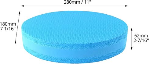 QWORK Stability Trainer Pad - Blue Foam Balance Exercise Cushion for Therapy, Yoga, Pilates, and Fitness - Non-Slip, Water-Resistant, Supports Ankle Stability, Relieves Knee and Elbow Pain in Saudi Arabia