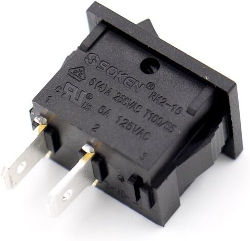 Baomain 10 قطع AC 6A/250V 10A/125V 2 لحام العروة تشغيل/إيقاف قارب صغير الروك التبديل RK2-16 in Saudi Arabia