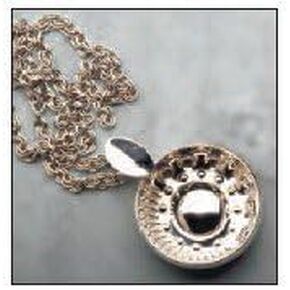 Wine Silver Tastevin Necklace for Adult Unisex - 925 Sterling Silver, Heavy Gauge, Cable Chain, Spring Ring Clasp - Made in USA or Imported in Saudi Arabia