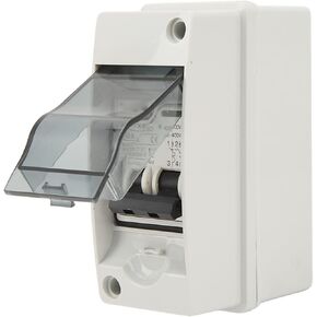 32A 2P Miniature Circuit Breaker Box with DC Disconnect Switch and Transparent Cover for Solar PV and DC AC Power Systems