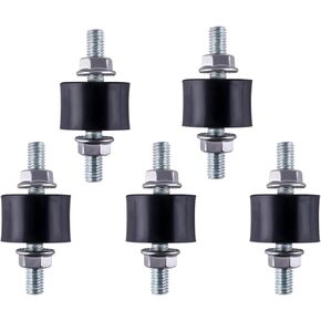 CNCYEAH Rubber Mounts Shock Absorbers M6 5 Pack,VD20*15 M6*18 Rubber Studs Shock Absorber Anti-vibration Isolator Mounts,Rubber Cylindrical Vibration Isolation Mount