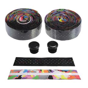 X AUTOHAUX 1 Pair Bike Handlebar Tape Non-Slip Bicycle Handlebar Grip Tape Cycling Handle Wraps with End Plugs for Road Bike PU Assorted Color
