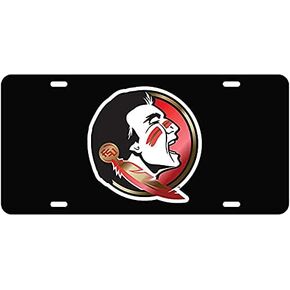 Florida State Laser Cut License Plate Car Tag Black