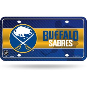 Rico Industries NHL Buffalo Sabres Primary Metal Auto Tag 8.5" x 11" - Great For Truck/Car/SUV