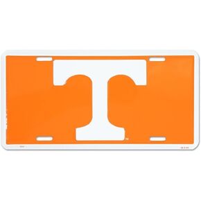 Tennessee T- r/o Orange (White T) embossed metal auto tag