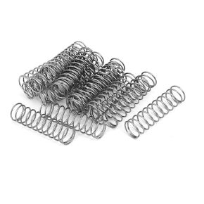 uxcell Compression Spring,304 Stainless Steel,14mm OD,1mm Wire Size,50mm Free Length,Silver Tone,20Pcs