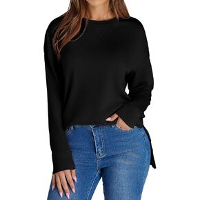 Glamaker Women's Long Sleeve Crewneck Sweatshirt Air Essentials Soft Loose Pullover Sweatshirts