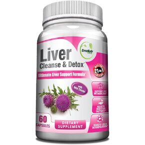Liver Cleanse Detox & Repair Formula - Milk Thistle, Berberine, Ginger, Beet Root, Dandelion Root, Artichoke Extract, and Chanca Piedra for Optimal Liver Health Support (1 Bottle)
