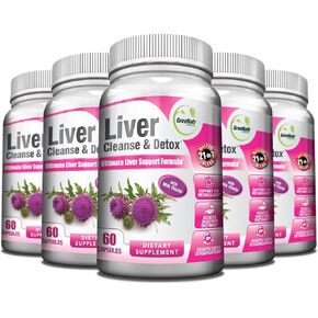 تركيبة إزالة السموم وإصلاح الكبد - شوك الحليب، البربارين، الزنجبيل، جذر البنجر، جذر الهندباء، مستخلص الخرشوف، وتشانكا بيدرا لدعم صحة الكبد الأمثل (زجاجة واحدة) in Kuwait