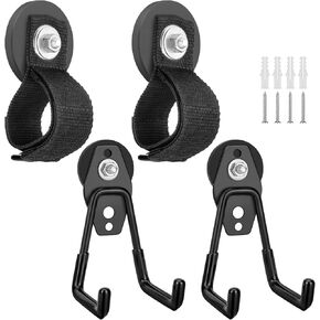 SUNJOYCO 4PCS Heavy Duty Magnetic Hooks, Garage Magnetic Tool Holder, Magnetic Metal Hook Strap Holder Combine, Strong Utility Magnetic Hanger for Garage Toolbox Storage in Kuwait
