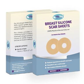 Breast Augmentation Must Haves Post Surgery - Breast Reduction Recovery Supplies After Surgery Needs - Silicone Scar Sheets for Surgical Scars - Comfortable Under Post op Bra (4PCS)…
