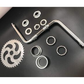 2''Cup Wide Pedal Crank Kit One-Piece Crank for 2 Stroke 4 Stroke Motor Gas Motorized Bike