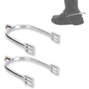 KUIDAMOS 1Pair Horse Spurs, Zinc Alloy Boot Spurs for Men 3.3x2.28x0.51in Western Style Spur with Small Gears Retro Horse Spurs for Equestrian Training, Equestrian Competition