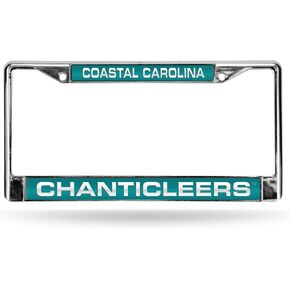 Rico Industries NCAA Unisex Laser Cut Inlaid Standard Chrome License Plate Frame