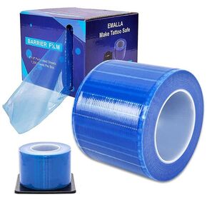 Barrier Film 1200 Sheets Tattoo Barrier Film Roll Tape Black 4" x 6" Disposable Protective PE Dental Film Barrier Tape for Dental Tattoo and Makeup Microblading…