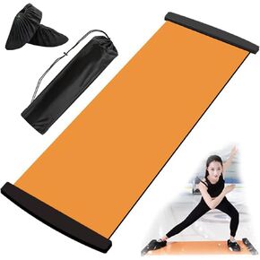 Slide Board (78" L x 20" W) with End Stops, Sliding Booties, Mesh Carrying Bag Included and Exercise Guide for Low-Impact Indoor Home Workouts and Balance Training (Skating, Hockey)