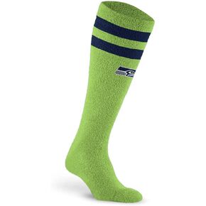 For Bare Feet NFL SEATTLE SEAHAWKS Cozy Feather Compression Varsity Stripe Team Color Large/Extra Large