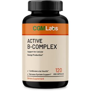 Vitamin B Complex - Active B1, B2, B3, B6, B12, Thiamine, Riboflavin, Niacin, Folate, Biotin, Pantothenic Acid, Inositol by CGM Labs