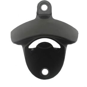 Stainless Wall Mount Beer Bottle Opener Screw in Bottle Cap Opener Black