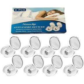 8Pcs Snore Stopper, Silicone Magnetic Nose Clip, Anti Snoring Device
