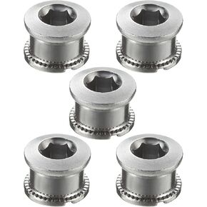 ASIR Bike Single Chainring Bolts Disc Chainwheel Screw Black/Silver High-strength Steel Dental Plate Screws Crank Bolt Chainwheel Bolts for Road Bikes,Mountain Bike