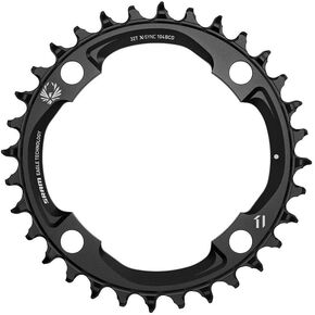 SRAM 30t 94 BCD x 4-Bolt 11/12-Speed X-Sync2 Eagle Chainring, Black