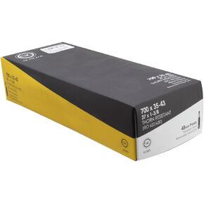 Sunlite Thorn Resistant Presta Valve Tubes, 700 x 35-43 (27 x 1 3/8) / 48mm, Black